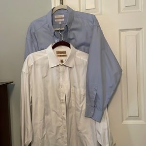 2 Roundtree and Yorke Gold Label men’s dress shirts, 17 1/2x33